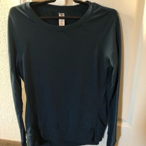 Teal green long sleeve shirt